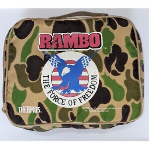 Boîte à lunch souple thermos Rambo "The Force of Freedom" 1985 RARE