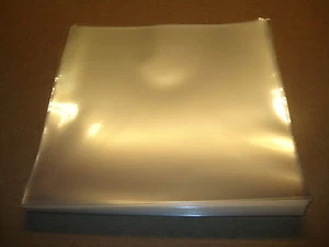 100 THIN CRYSTAL CLEAR PLASTIC SINGLE SLEEVES 186 x 186 x 0,05 mm - Picture 1 of 2