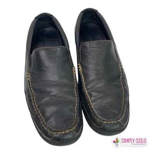 Mocasines para conducir Cole Haan para hombre zapatos de cuero negro sin cordones punta cerrada talla 10M - Imagen 1 de 9