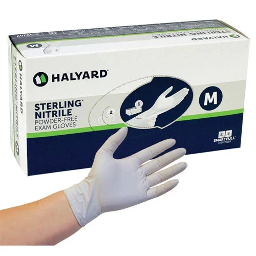 2500 HALYARD NITRILE STERLING SG EXAM GLOVES (1xCASE) (L/M/S powder & latex free - Image 1 of 4
