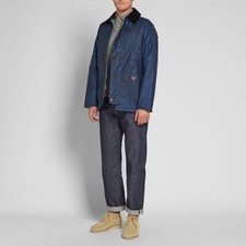Barbour Beacon Lingmell Wax Jacket Coat - Small - Spring Fall Winter - Blue/Navy
