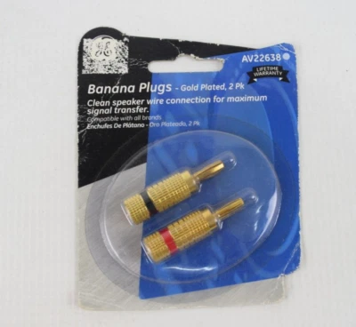 GE AV22638 高级香蕉插头扬声器电线连接器 — 第 1/2 张图片
