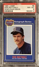 1990 Jumbo Sunflower Seeds #8 Don Mattingly PSA 8 NM-MT