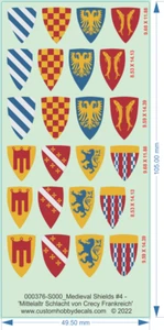 Medieval Shields #4 - 'Mittelaltr Schlacht von Crecy England' - 1/72, Sxxx - WD - Picture 1 of 3