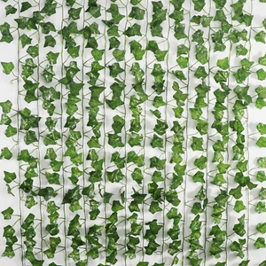 EZFLOWERY 12 Strands 84 Feet Artificial Ivy Vines Leaves, Silk Garland Fake - Picture 1 of 7