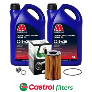 FOR VW TOUAREG V6 MK2 2014-2018 3.0 CASTROL OIL FILTER SERVICE KIT & 10L 5W30 - Picture 1 of 5