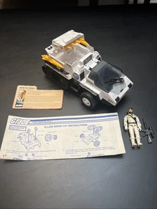 Gi Joe 3.75 gatto delle nevi con Frostbite 1985 veicolo completo con istruzioni - Foto 1 di 10