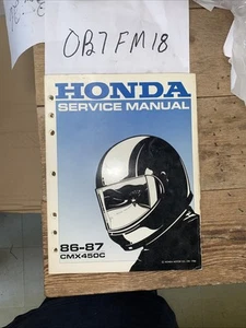 1986 1987 HONDA CMX450C OEM FACTORY SERVICE MANUAL  - Picture 1 of 8