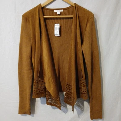 Vestido Granero Talla Grande, Westport 1962, Cárdigan Imitación Gamuza Corte Lazer Suéter ¡NUEVO CON ETIQUETAS! Foto 1 de 4