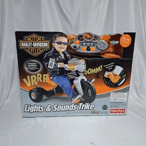 Fisher Price Harley Davidson Lights & Sounds Trike NEW - Picture 1 of 5