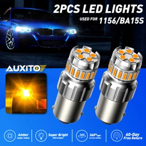 AUXITO 1156 BA15S LED Ámbar Señal de Giro Intermitente Luz Indicadora Bombillas de Alta Potencia - Imagen 1 de 11