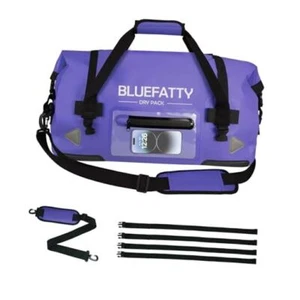 Waterproof Motorcycle Duffel Bag Roll Top Dry Duffel Bag with Quick 50L Blue - Picture 1 of 7