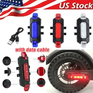 Luz Trasera 5 LED USB Recargable Bicicleta Seguridad Ciclismo Advertencia Lámpara Trasera - Imagen 1 de 14