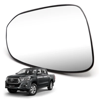 Left Wing Side Mirror Glass With Base Black For Toyota Hilux Revo SR5 2015 2019 - Imagem 1 de 4