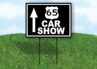 65 CAR SHOW STRAIGHT arrow black Yard Sign with Stand LAWN SIGN
