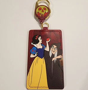 Loungefly Disney Snow White Poison Apple Villains Old Hag Lanyard ID Holder NEW - Picture 1 of 11