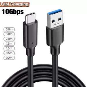 1-5M Super Fast USB A to USB C Cable Type C Charging Charger Cord iPhone 15 16 - Picture 1 of 17