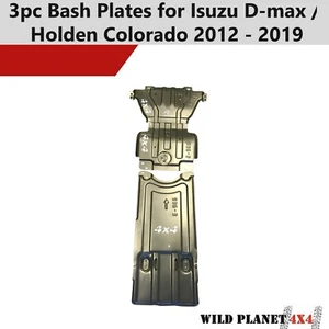 Bash Plates for Isuzu Dmax D-MAX 2012-2019 Underbody Protect 3mm 3pc Galvanized - Picture 1 of 2