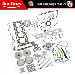 For 10-2016 GM Ecotec 2.0L 2.4L Timing Chain Gears Kit & Head Gasket Bolts Set - Picture 1 of 11