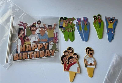 25 Piezas Bob's Burgers Pastel de Cumpleaños y Cupcake Topper Nuevo Foto 1 de 4