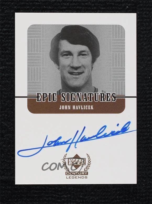 1998-99 Upper Deck Century Legends Epic Signatures John Havlicek #JH Auto Salón de la fama Foto 1 de 2
