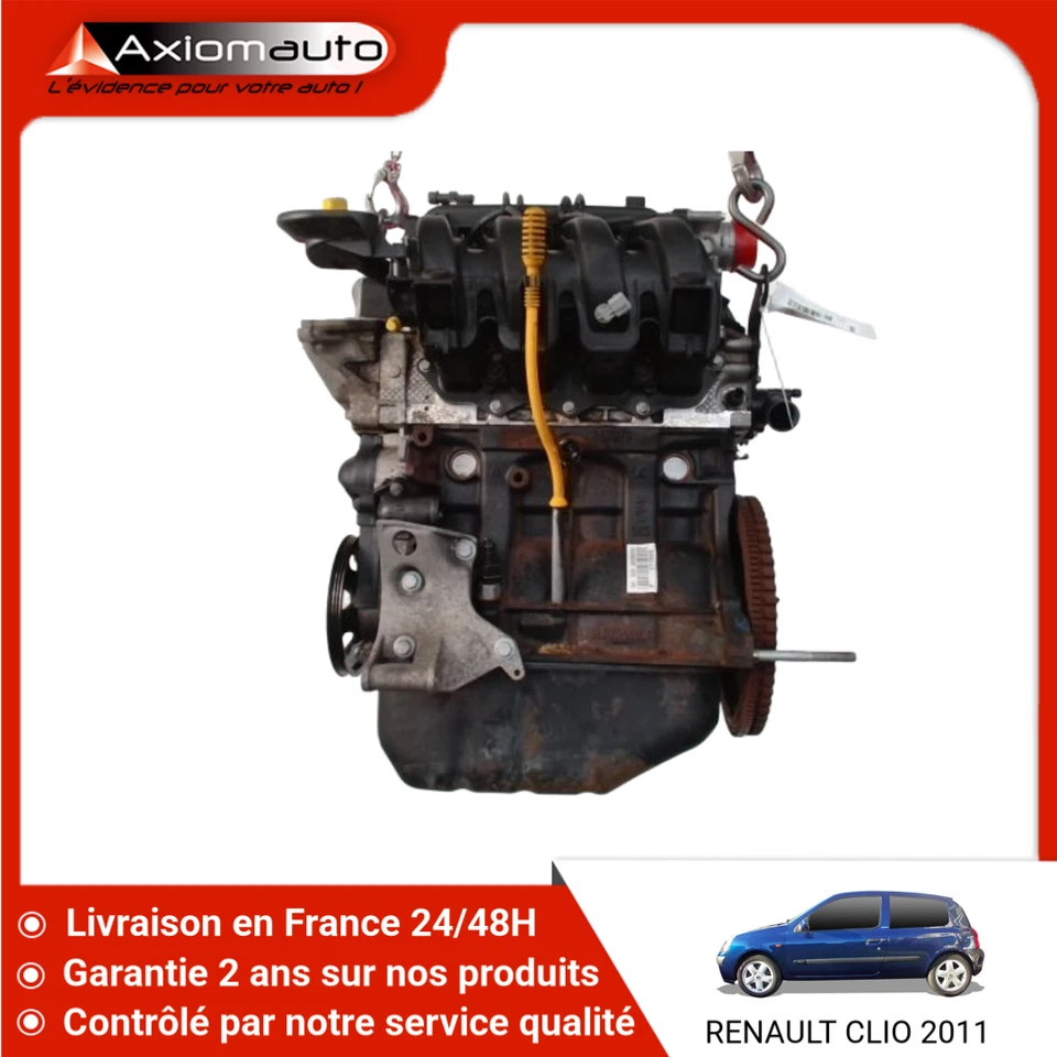 🇫🇷 MOTEUR   RENAULT CLIO CAMPUS II Phase 2 2009-2012 1.2 16V (BB05, BB0W, - Photo 1/4