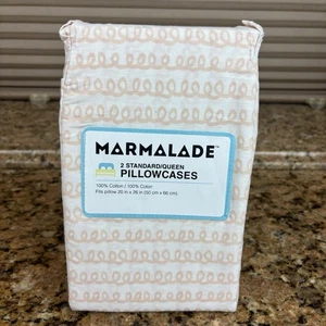 2 Marmalade Standard/Queen Pillow Cases - Kids Pink Swirls NEW Bed, Bath Beyond - Picture 1 of 6