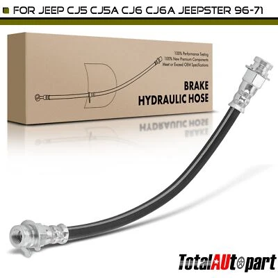 Manguera hidráulica de freno para Jeep CJ5 CJ5A CJ6 CJ6A Jeepster 66-71 delantera izquierda/derecha Foto 1 de 4