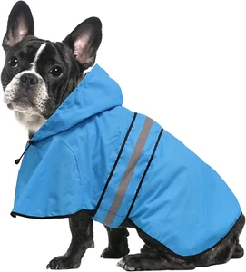 Waterproof Reflective Dog Raincoats - Adjustable Puppy Rain Coat Jacket, Lightwe - Picture 1 of 7