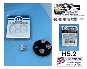 New Genuine OEM Set of Four Fiat Valve caps in Silver 82213716 - Picture 1 of 1