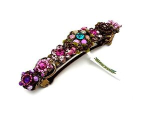 Lovely  Hand Made Coloring Crystals Hair pin  By Michal Negrin beautiful #82#