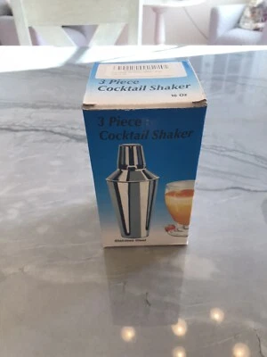 Coctelera 3 piezas acero inoxidable 16 OZ nueva en caja Foto 1 de 3