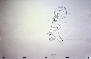 Copia de hoja modelo ALADDIN 1992 estudio de producción The Peddler 11x17 Disney #GB - Imagen 1 de 2