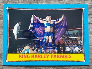 The King Harley Race Signed 1987 WWF Card #31 WWE Wrestling Topps HOF RAD - Picture 1 of 2