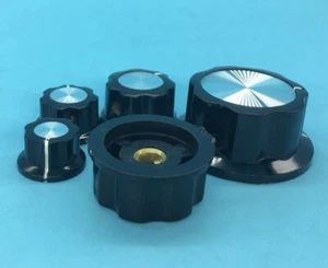 5 tamaños perillas potenciómetro grandes de 6 mm / dial amplificador de volumen para pote de eje de 6 mm A1-A5 - Imagen 1 de 13
