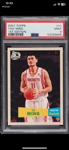 PSA 9 YAO MING 2007-08 Topps 1957-58 Variations 1st Edition #11 Yao /119 POP 2 - Picture 1 of 3