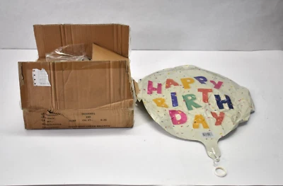 Lot of 180 Happy Birthday Space Balloons 16" Dia Beige Double Sided Party Supply - Image 1 of 4