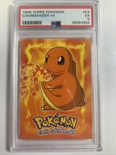 1999 Topps Pokemon Charmander #4 #E4 PSA 5 Excellent