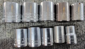 Set Of Metric 12 Point 3/8 Drive Standard Craftsman Sockets 19mm-10mm - Picture 1 of 4