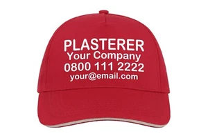 Gorra de béisbol de trabajo personalizada yeso teléfono de empresa correo electrónico trabajo construcción - Imagen 1 de 10