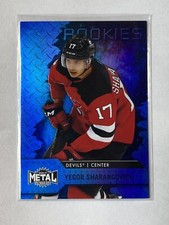 Yegor Sharangovich 2020-21 Skybox Metal Universe Blue Parallel Rookie Card #144