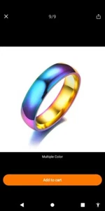 Size 9- Unisex Chameleon 8mm Tungsten Ring W/Stainless Steel Alloy Non-Toxic - Picture 1 of 7