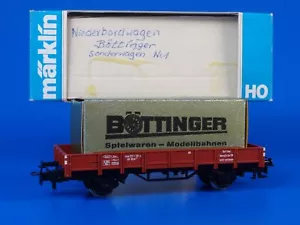 Märklin H0 - 4423 - Niederbord-Flachwagen + Container BÖTTINGER / BOX - LN - Bild 1 von 2