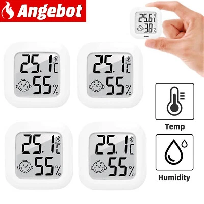 4x Digital Hygrometer Mini Thermometer LCD Temperatur Luftfeuchtigkeitsmessgerät - Bild 1 von 4