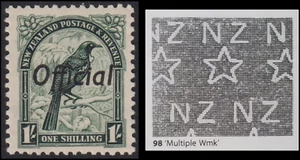 New Zealand SG O131 ~ 1937 Deep Green 1/- Shilling Official Ovpt Stamp MUH - J3 - Picture 1 of 3