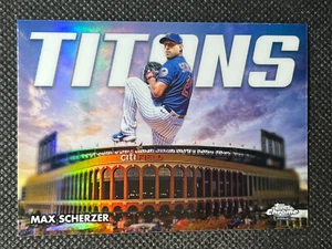 2023 Topps Chrome Baseball MAX SCHERZER #CT-4 CHROME TITANS New York Mets - Picture 1 of 2