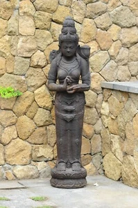 Dewi Tara Statue Shiva XXL Hindu Gottheit Lava Stein massiv Bali Garten Terrasse - Bild 1 von 8