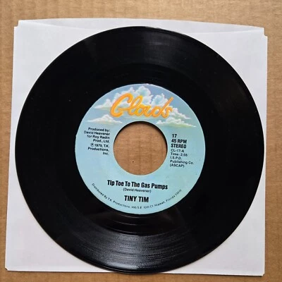 TINY TIM Tip Toe To The Gas Pumps 45 7" Record Vinyl Records - Image 1 of 2
