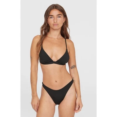 Traje de baño bikini triángulo negro liso O’Neill junto al mar talla XXL  Foto 1 de 4