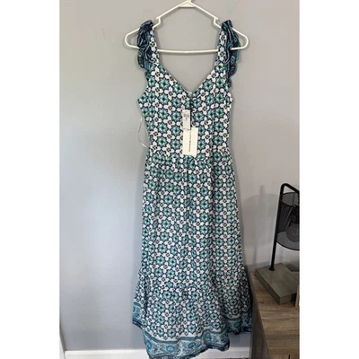 NWT Lucky Brand Sleeveless Cotton Maxi Dress Womens Size Medium Boho Cottagecore - Image 1 of 4